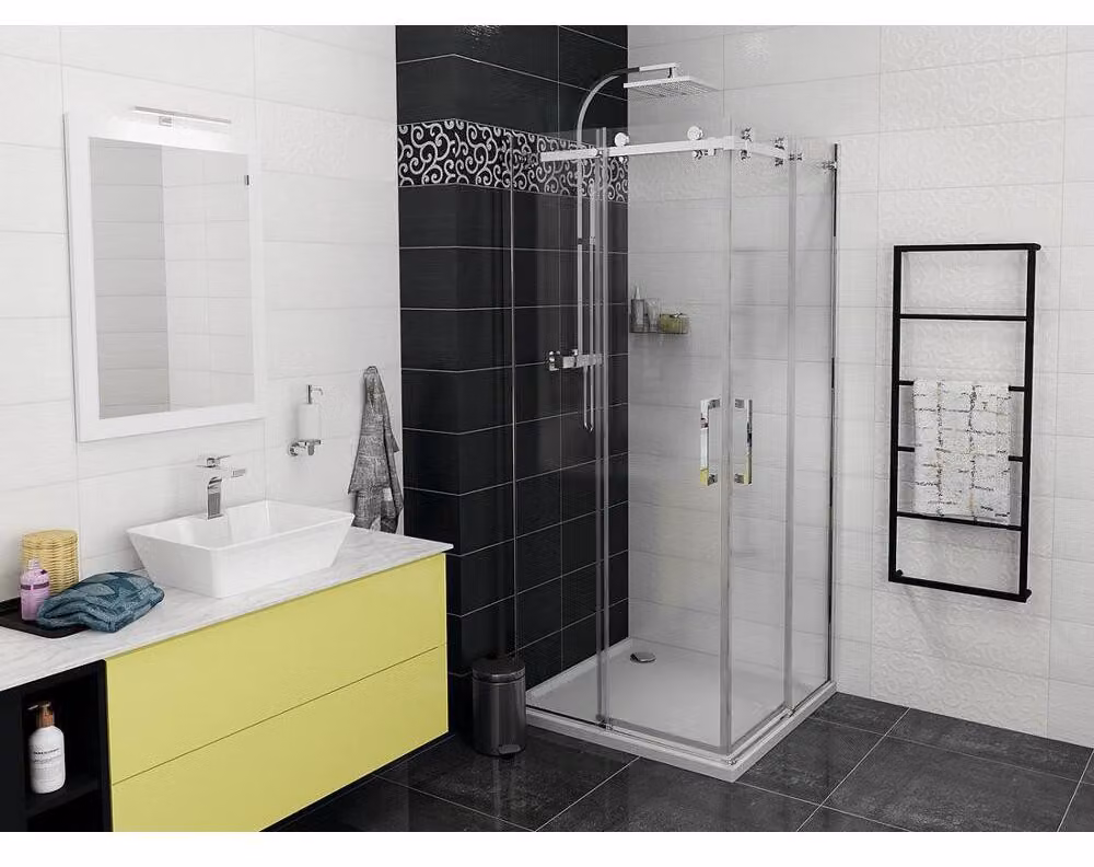 Cabina doccia angolare DRAGON 1200x1200 mm, ingresso angolare