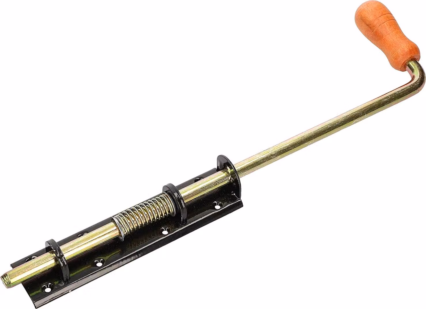 KOTARBAU® Bullone a molla 380/13 mm stretto nero per cancelli garage, cancelli con maniglia in legno