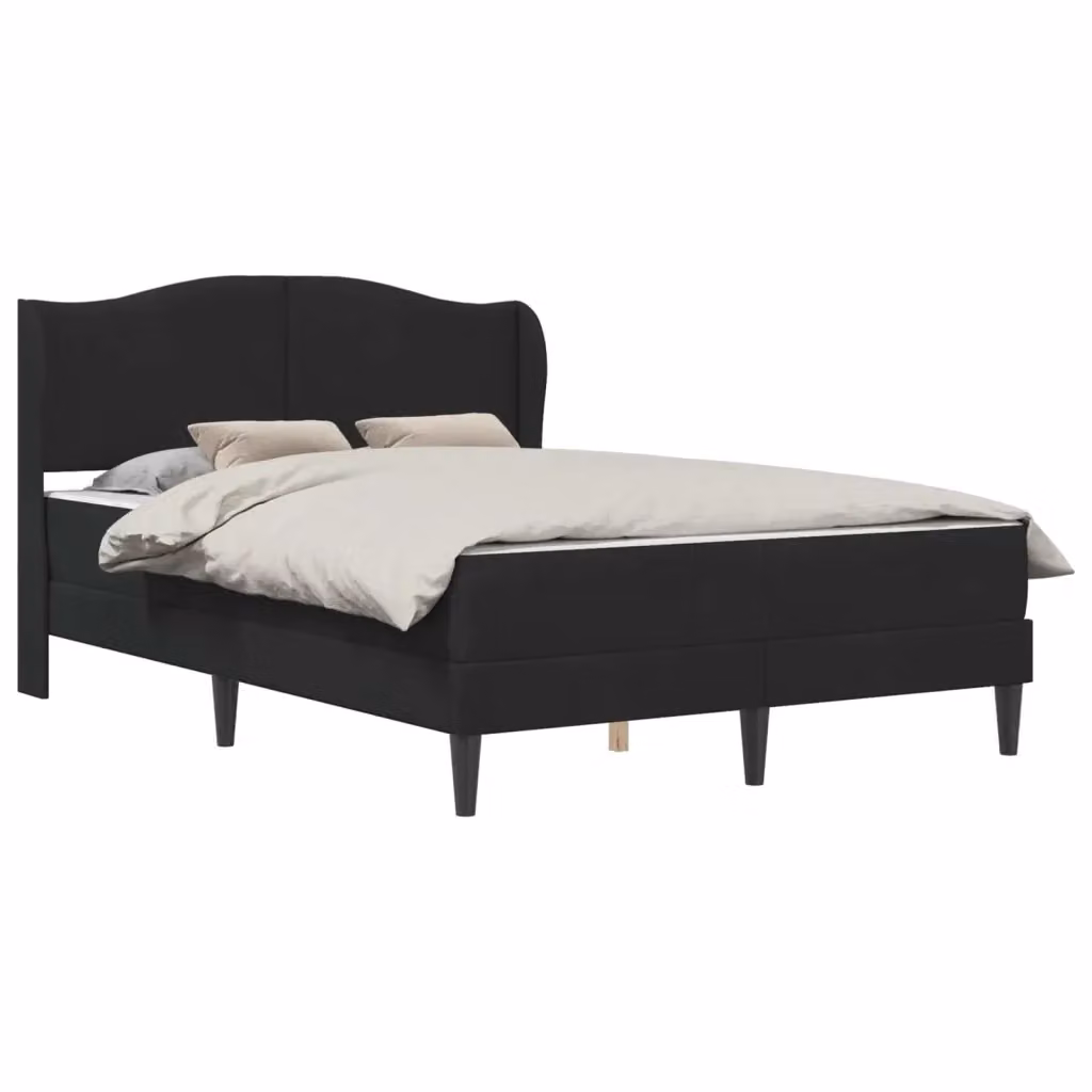 Struttura del letto con testiera vidaXL in velluto nero 160 x 200 cm – 2