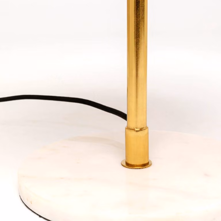 KARE Lampada da tavolo di design Lia, Giallo / Arancione, Soggiorno / Sala da pranzo, Metallo, Lampada da tavolo