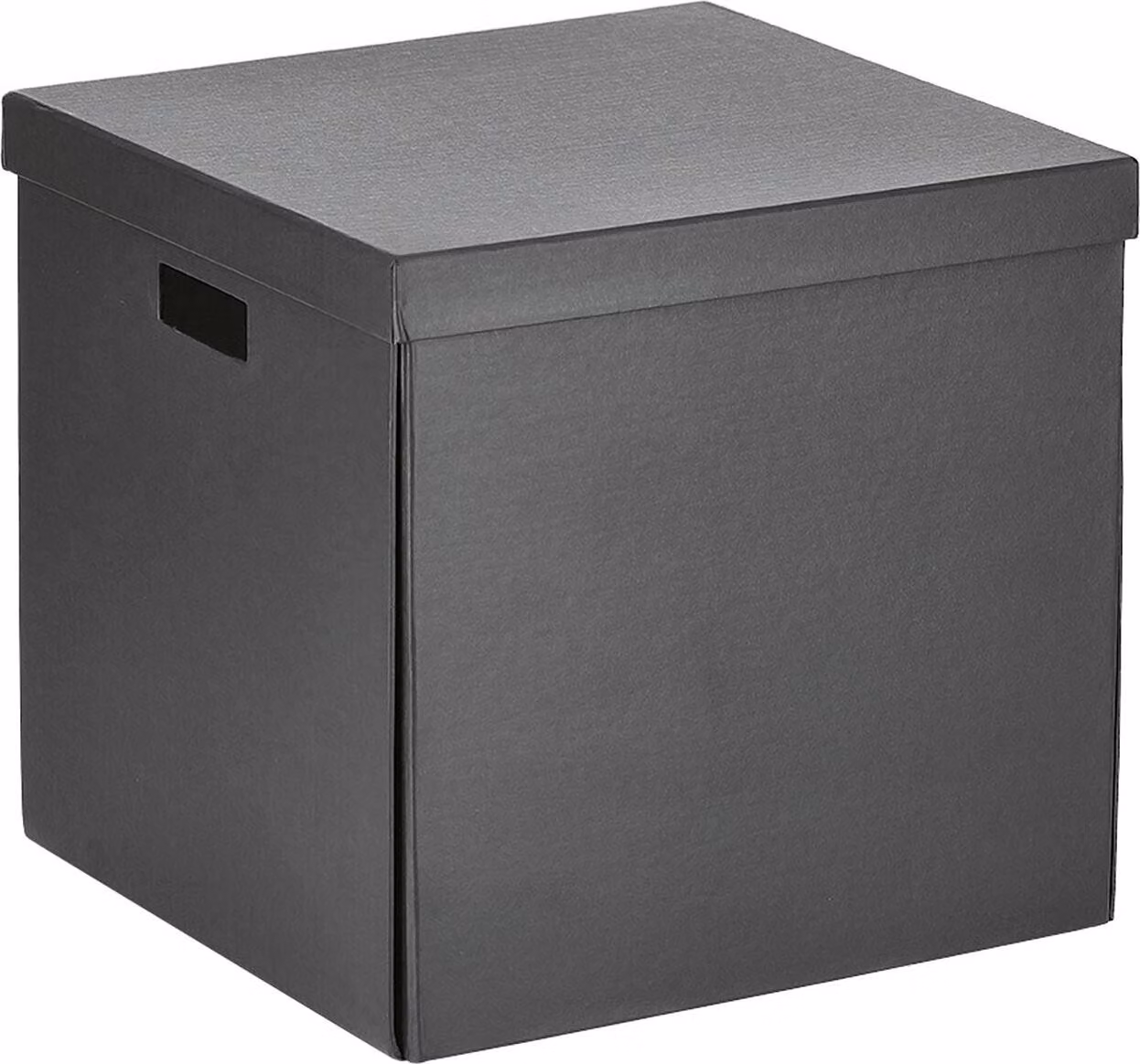 Cestino con coperchio, cartone riciclato, 33,5 x 33 x 32 cm, antracite