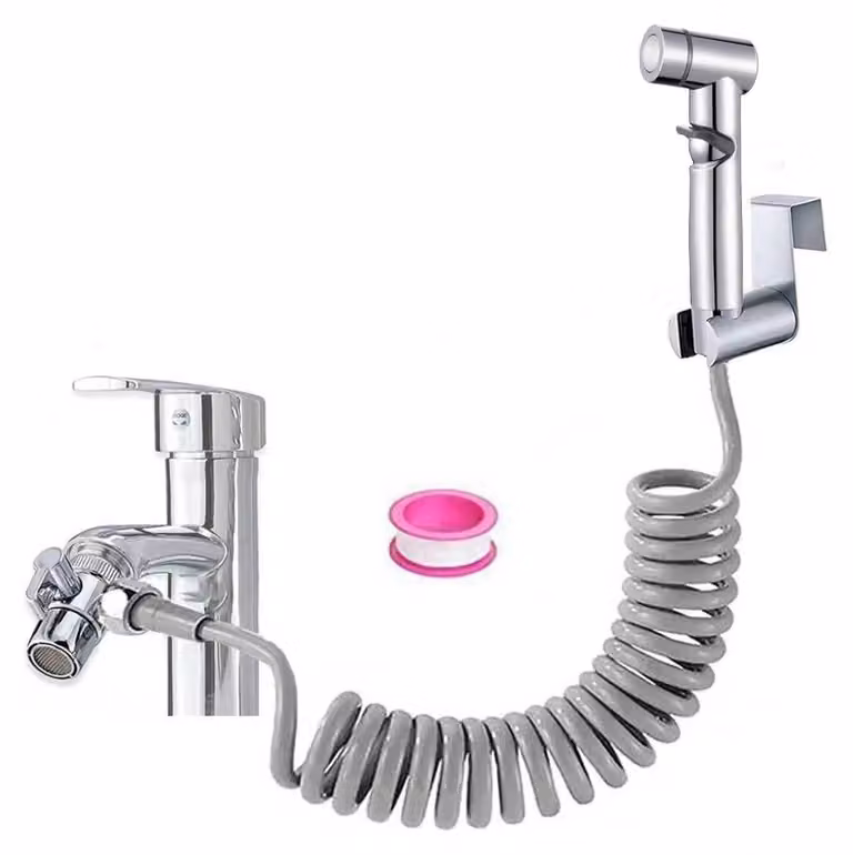 Solidchoice - Set per bidet con doccetta, rubinetto e tubo flessibile
