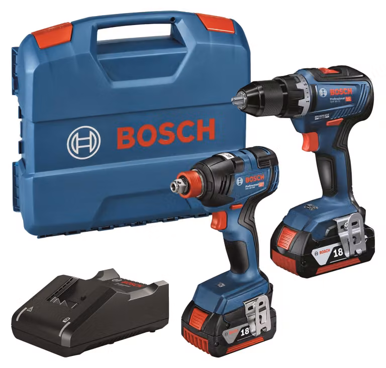 BOSCH Professional 0 601 9J2 207 Set di avvitatori a impulsi a batteria BOSCH Professional GDX 18V-200 + GSR 18V-55 18,0 V
