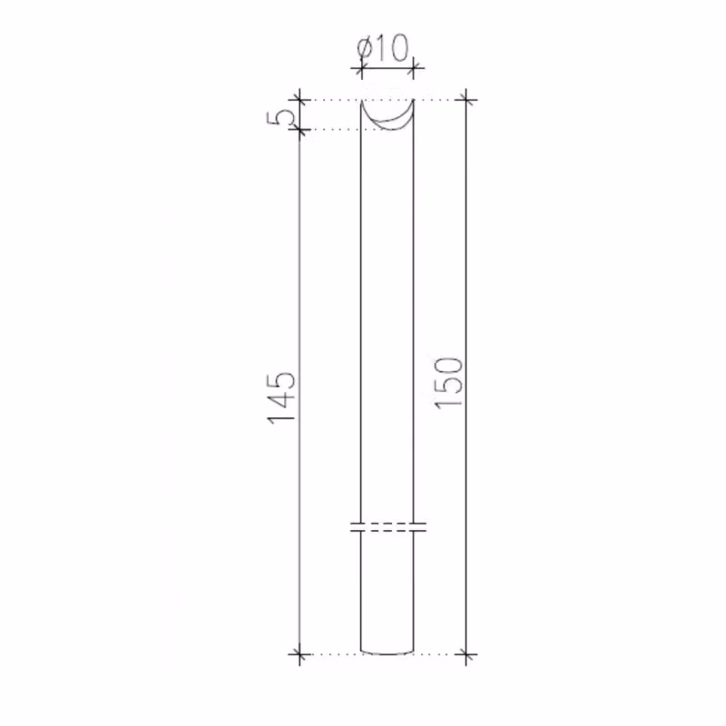 Set di 10 pali in legno impregnato marrone con incavo per recinzioni da giardino Esterni da Vivere, Diametro: 10 cm, Lunghezza: 150 cm – 2