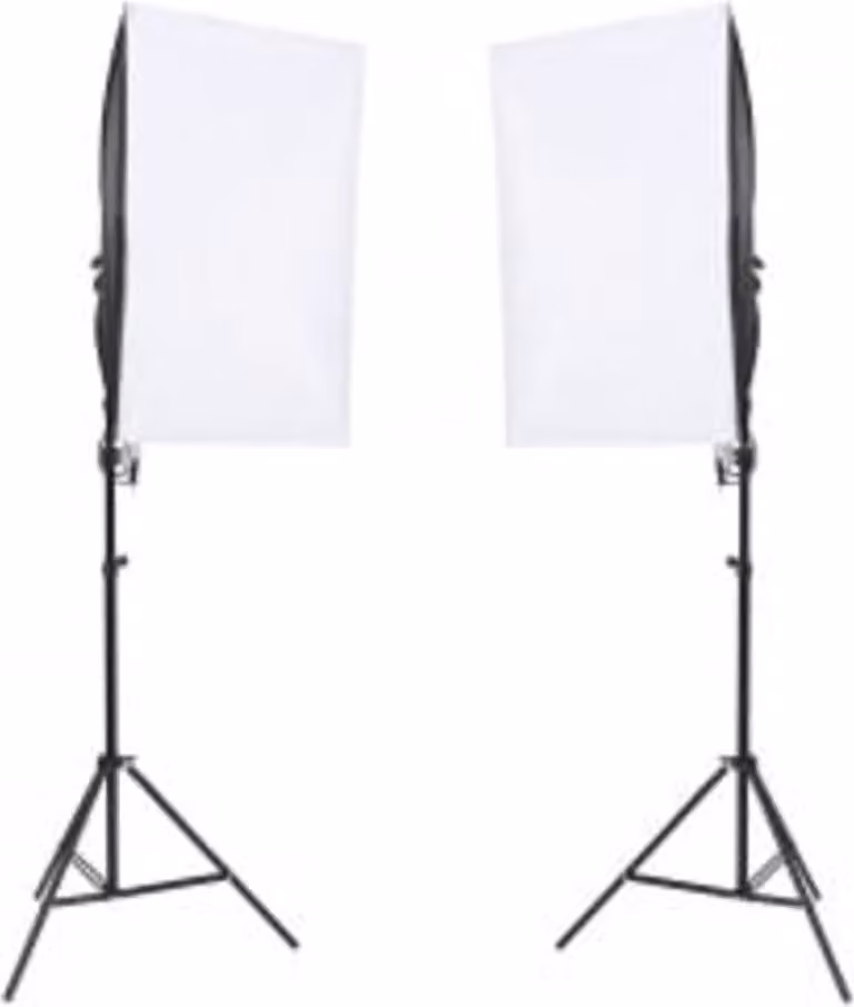 Kit per Studio Fotografico con Set di Luci e Fondale