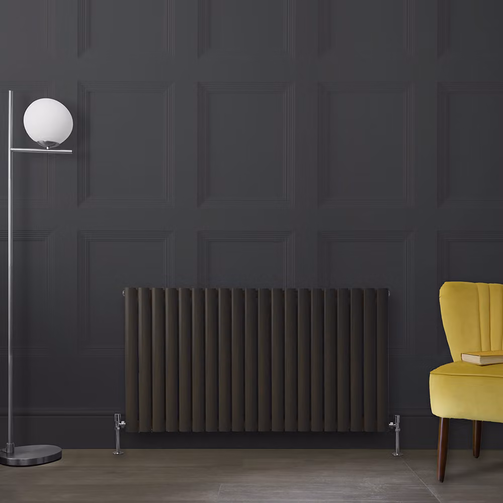 Radiatore di Design Orizzontale  Grigio (Carbon Grigio) -  635mm x 1180mm - Pannello Singolo  - Revive