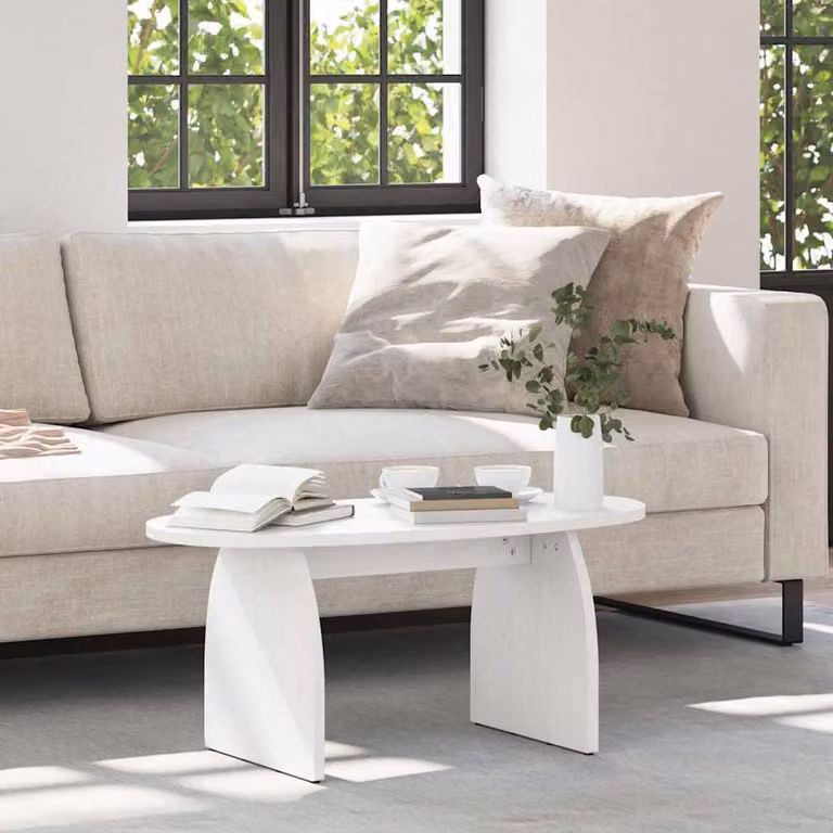 Maison Exclusive - Tavolino bianco 80 x 40 x 35 cm Legno di pino massiccio