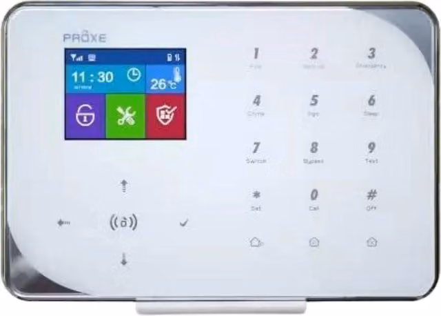 Kit allarme Proxe Sicura Pro con centrale e tastiera soft touch integrata, connessione Wi-Fi e GSM, colore bianco