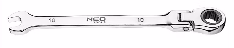 NEO TOOLS Chiave ad anello con snodo e cricchetto 10 x 160 mm