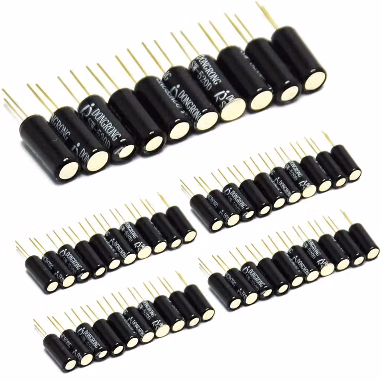 Sensore di inclinazione SW-520D, confezione da 50 pezzi, 12–24 V, 20 mA, colore nero