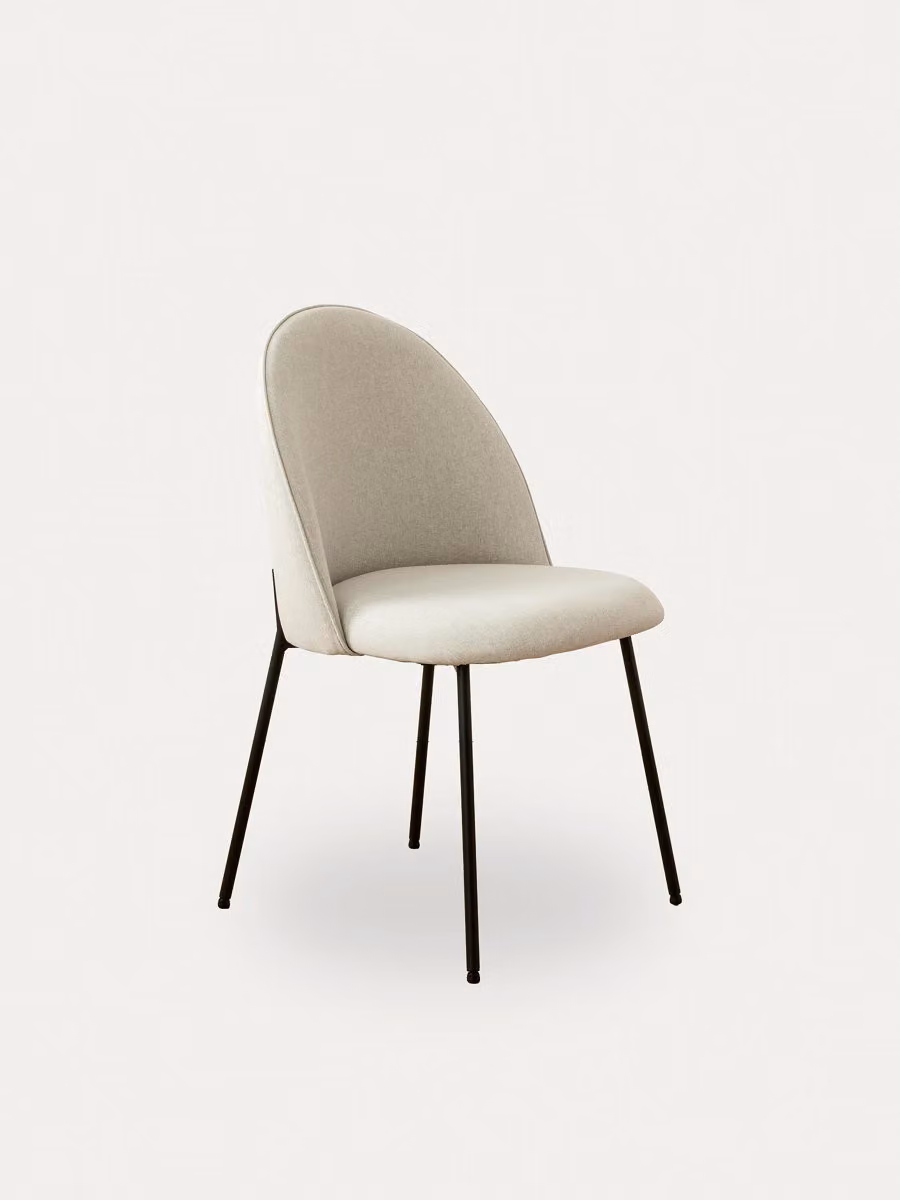 Sedia imbottita Tall beige con struttura in metallo Kenay Home – 2