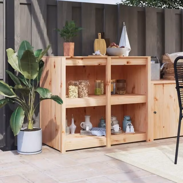 Mobile da giardino in legno di pino rustico vidaXL L: 106 cm, P: 55 cm, H: 92 cm