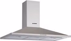 Cappa da parete Silverline in acciaio inox color argento L: 89,8 cm, P: 45 cm, H: 90,2 cm