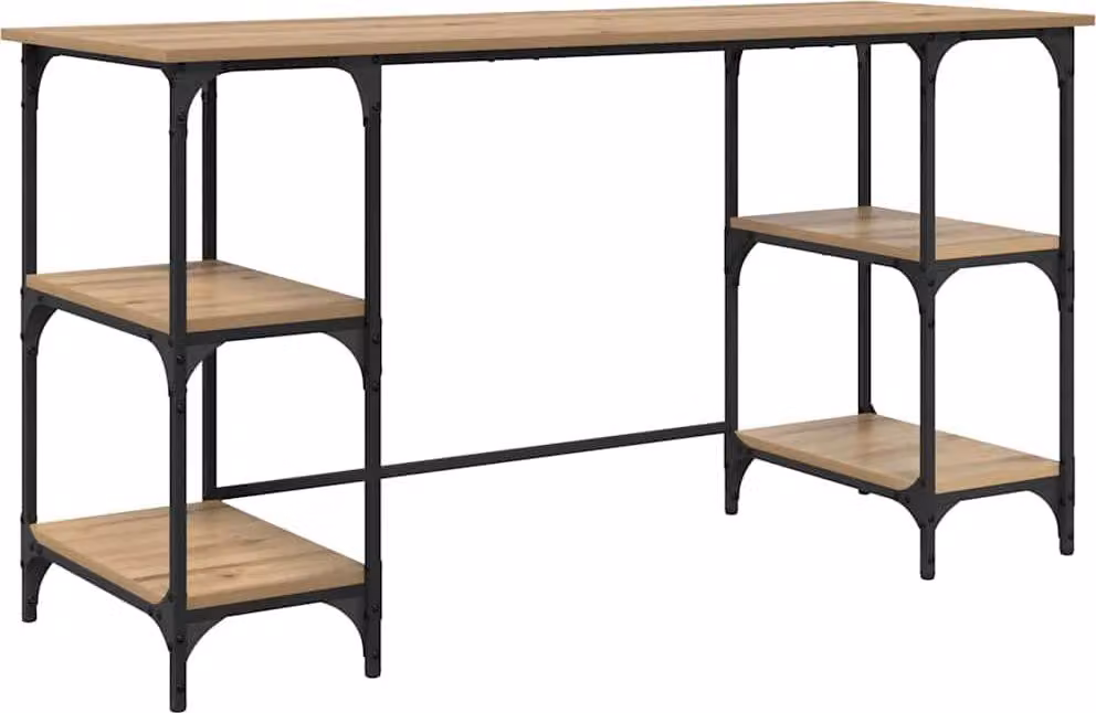 Scrivania Rovere artigianale 140 x 50 x 75 cm Legno multistrato