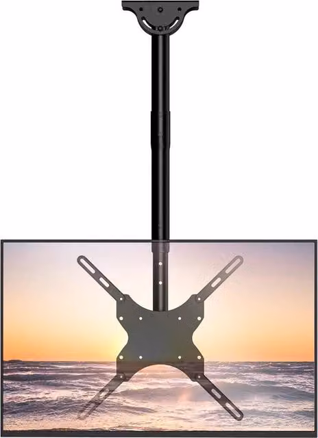 Supporto a parete WALI per TV LED, LCD, OLED e Plasma da 66 a 165 cm, nero, portata fino a 50 kg, ganci di montaggio 400 x 400 mm