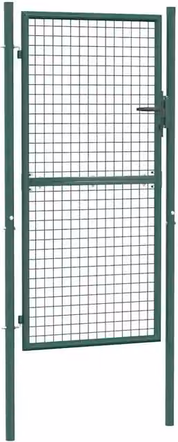Cancello per Recinzione in Acciaio 100x175 cm Verde CFW4897557