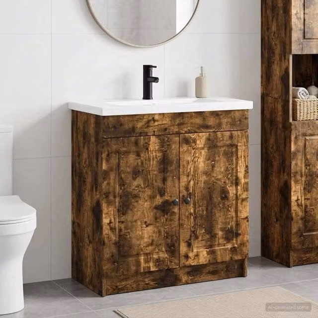 Set di mobili per il bagno Rovere Fumo 78,5 x 37,5 x 81 cm 3404139