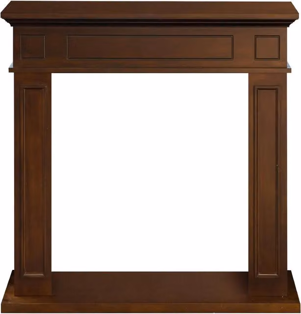 Jefferson - Cornice per Camino 89,5x90,5x28 cm Rivestimento Decorativo in Legno MDF Noce