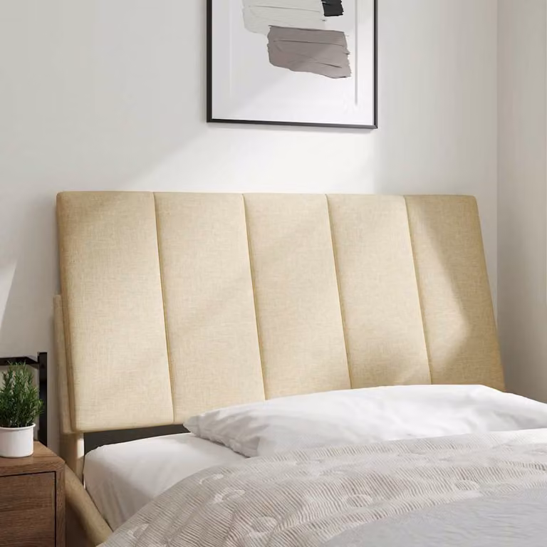 vidaXL Cuscino Testiera Hanko Crema 100 cm in Tessuto