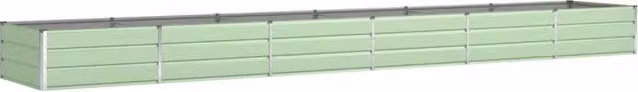 Fioriera di design moderno per esterni 195 x 100 x 45 cm in acciaio zincato verde pastello 02_0059293