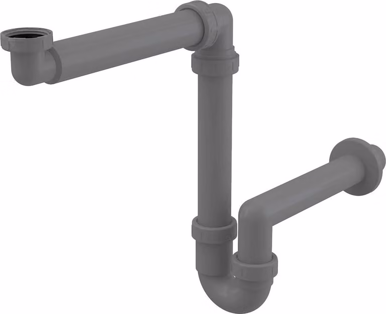 Allcadrain A434 Raumsparsiphon für die Waschbecken mit einer Überwurfmutter 5/4" ECO