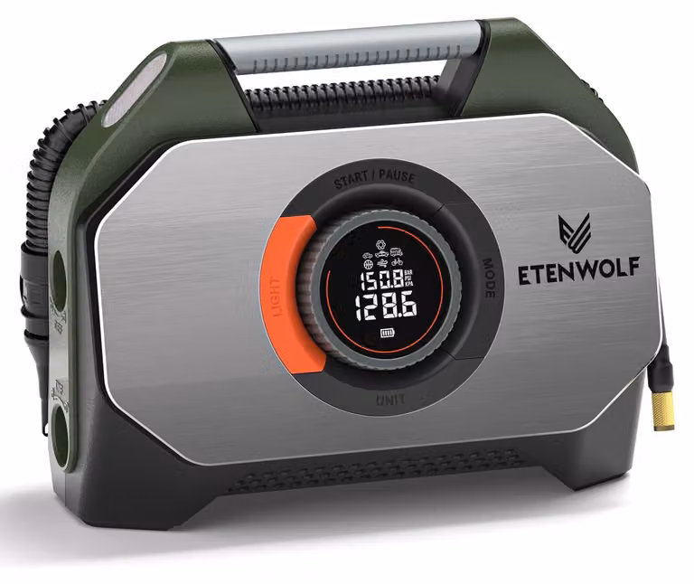 Compressore d'aria portatile wireless - Pressione massima di esercizio: 11,03 bar - Alimentazione: 12 Volt - Batteria: 38400 mAh
