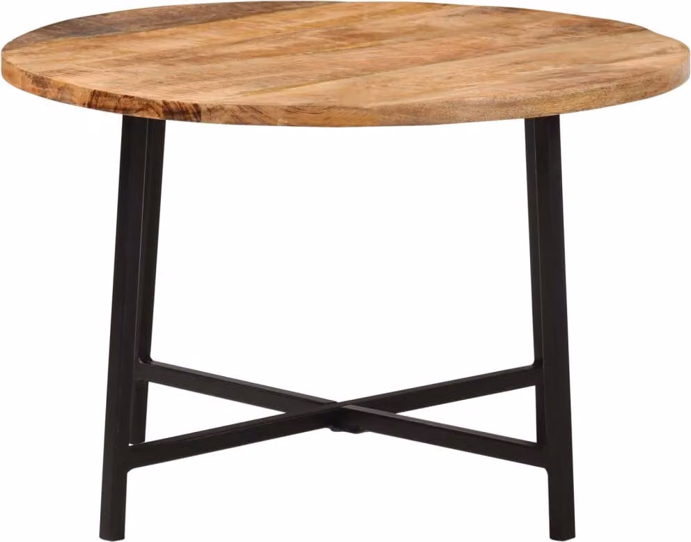 vidaXL Tavolino 54x54x35 cm in legno massiccio di mango e ferro