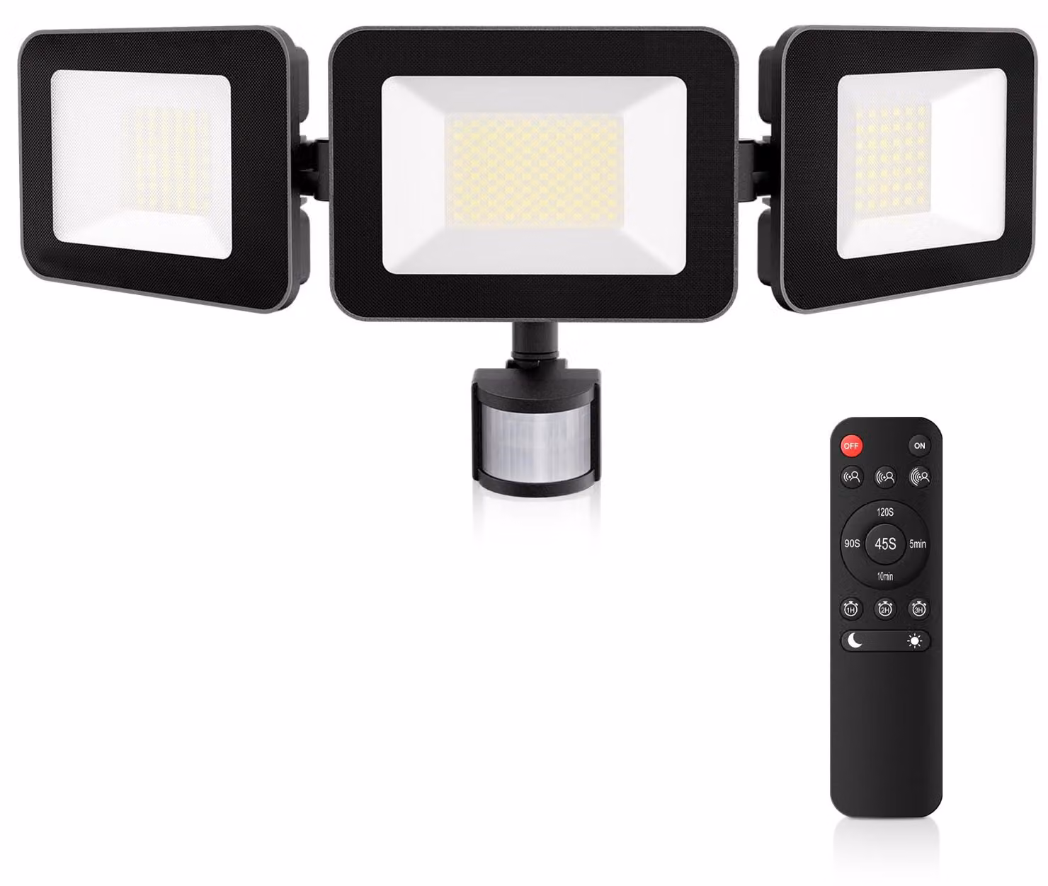 Fareto LED da 100W con sensore di movimento, 9600 lumen, 6500K, grado di protezione IP66, con telecomando