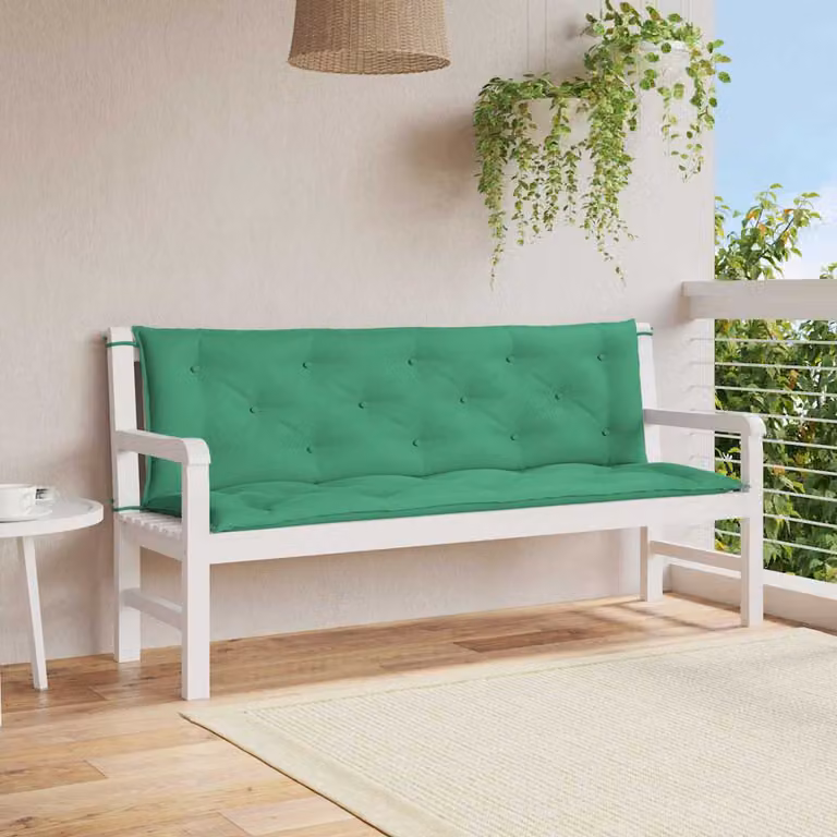 Cuscino per panca vidaXL verde in tessuto Oxford idrorepellente e traspirante L 150 cm x P 50 cm x H 7 cm