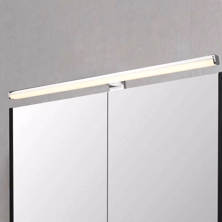 Trio Lighting Applique da parete Lino, Alluminio / Grigio / Zincato, Bagno, Alluminio, Moderno, Applique