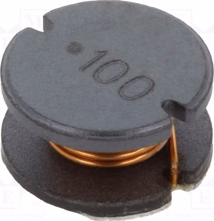 2x Induttore: Filo di rame, Altezza: 6mm ±20%, Corrente: 1,95A, Induttanza: 22uH, Diametro: 10mm, Qualità: 25, Montaggio superficiale (SMD), Resistenza: 100mΩ, Modello: SDR1006-220ML, SM
