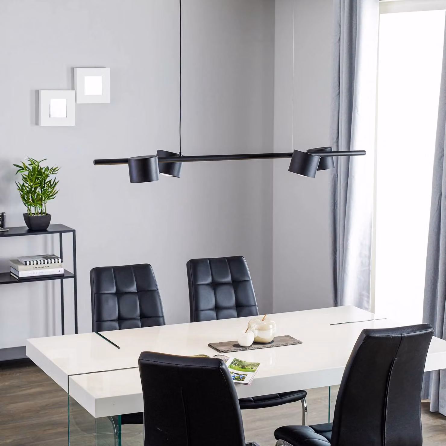 Lampada a sospensione 1047 ALDEX, dimmerabile, Nero, Soggiorno / Sala da pranzo, Metallo, Moderno, Lampada a sospensione