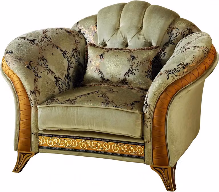 Luxus Fernseh Klassische Sessel Lounge 1 Sitzer Stoff Relax Club arredoclassic