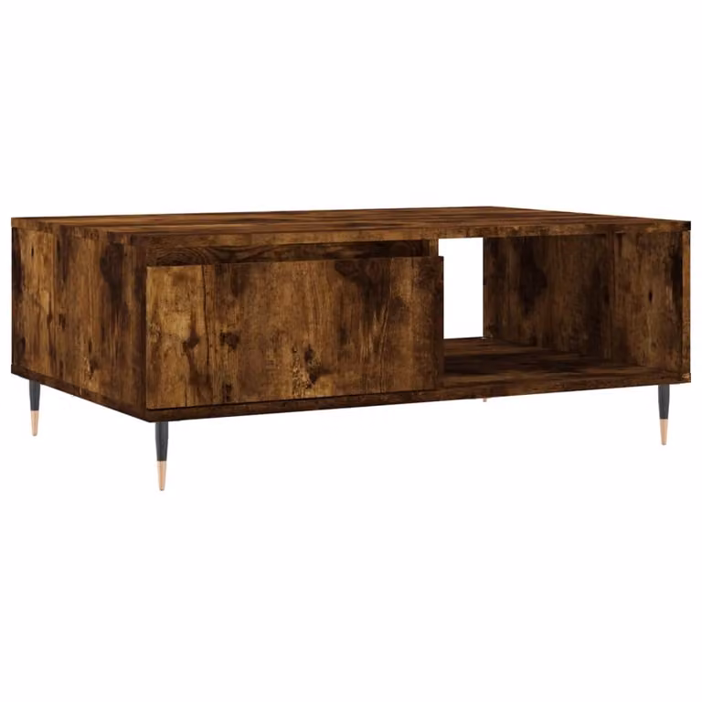 Tavolino da Salotto Rovere Fumo 90x60x35cm in Legno Multistrato