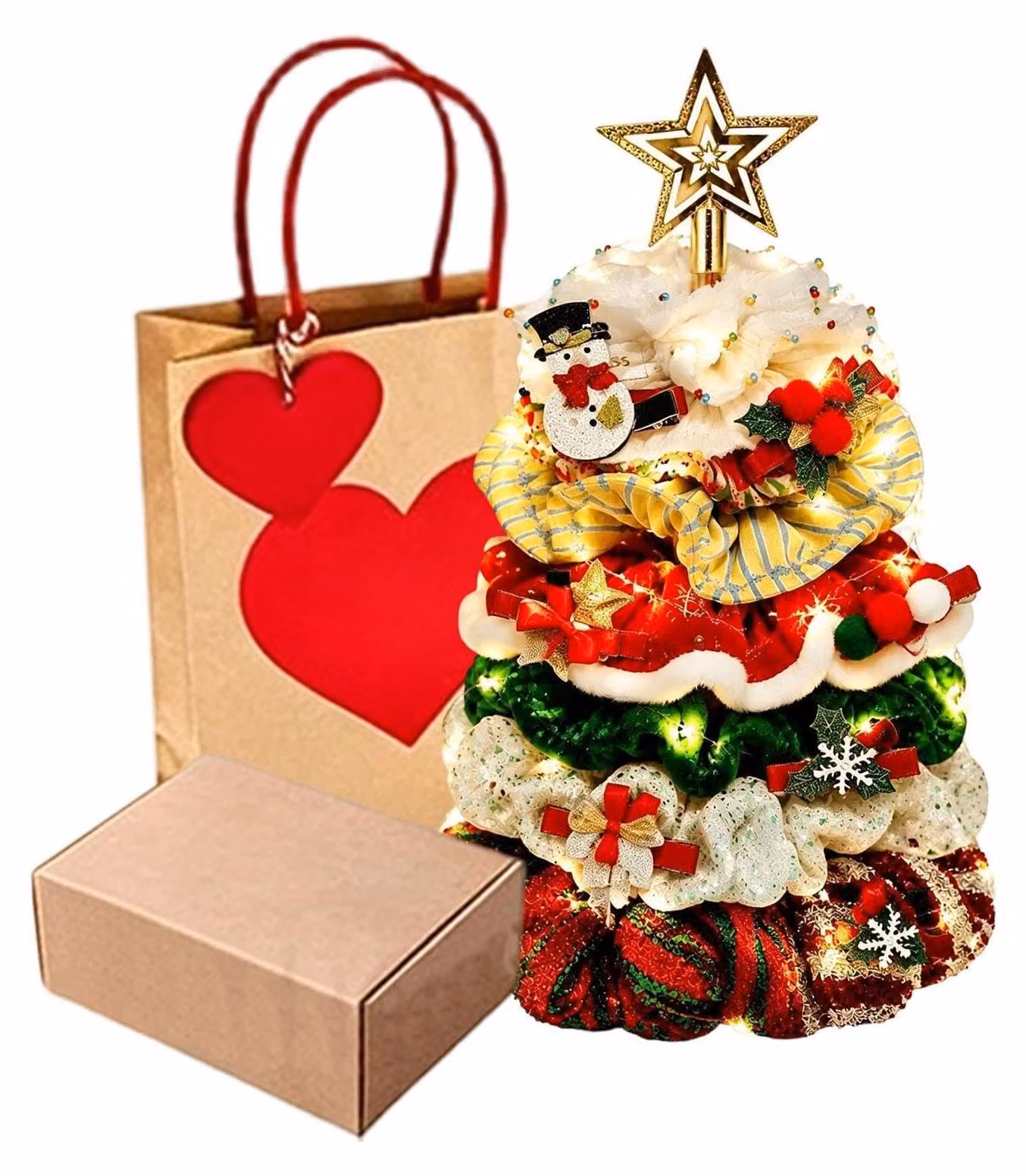 Kit completo per realizzare un quilt a tema natalizio, ideale per appassionati di lavori creativi