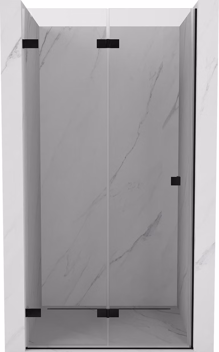 Mexen Lunar-F porta doccia pieghevole sinistra 95 cm, trasparente, nero - 836-095-000-70-00-L
