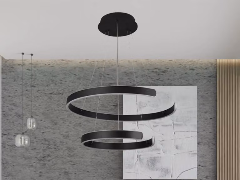 Lampada a sospensione a LED con cavo, inclusa di telecomando, 120W