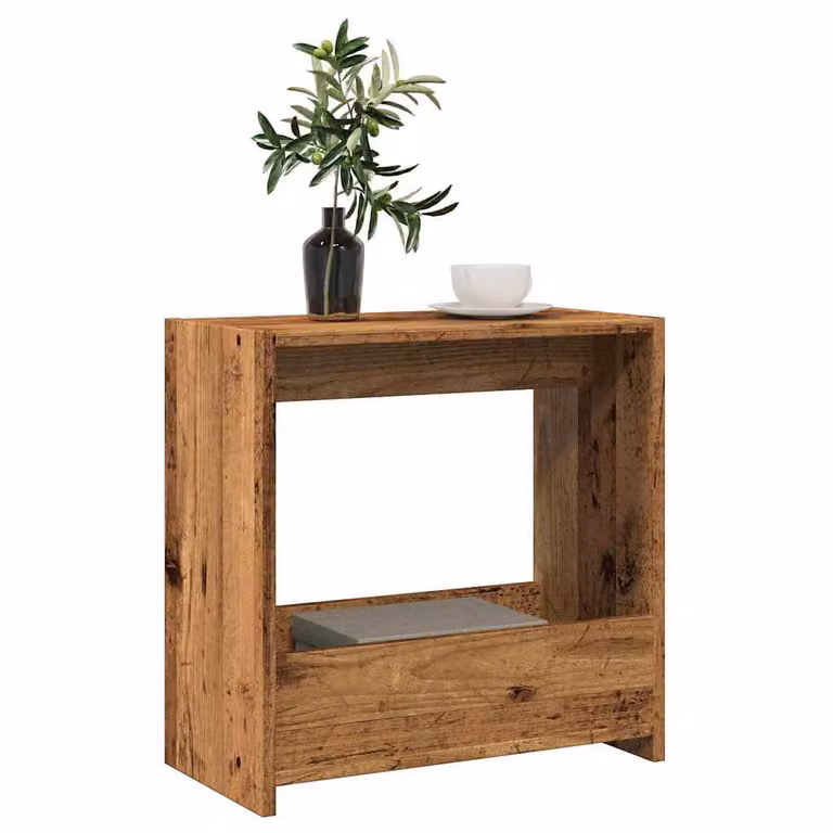 vidaXL Tavolino in Legno Vecchio Marrone L/P/H: 50 x 26 x 50 cm