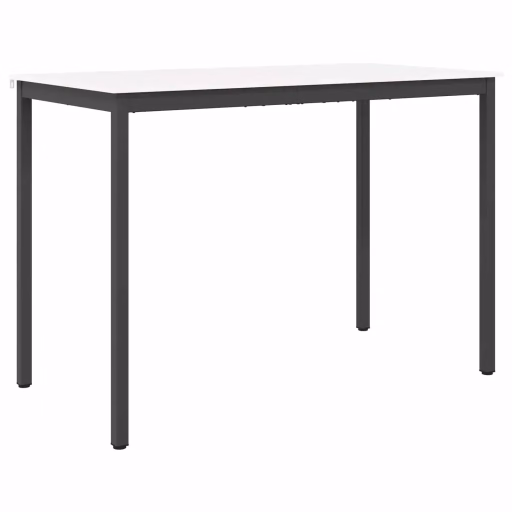 Tavolo da bar rettangolare vidaXL in pino massello e metallo bianco L: 150 cm, P: 80 cm, H: 105 cm – 2