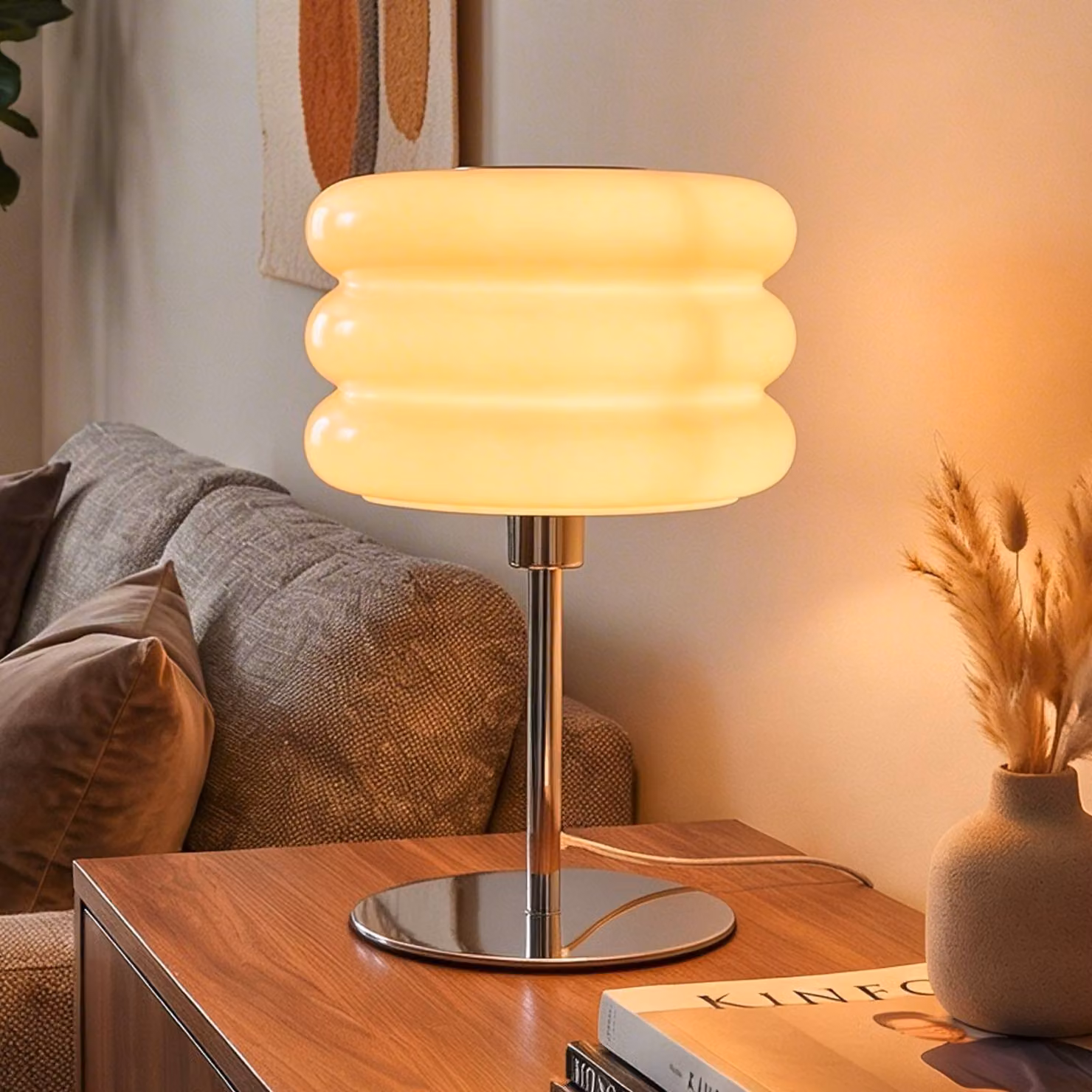 EGLO Lampada da tavolo Tortora, Bianco / Opale, Soggiorno / Sala da pranzo, Vetro, Giovanile, Lampada da tavolo