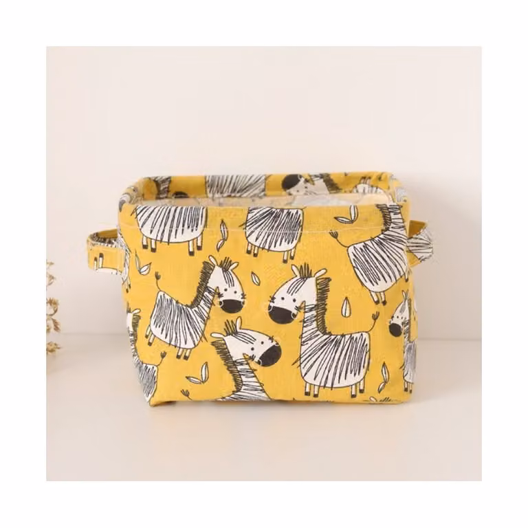 Organizzatore di giocattoli e biancheria, tela di cotone, larghezza 16 cm x altezza 20 cm x profondità 13 cm