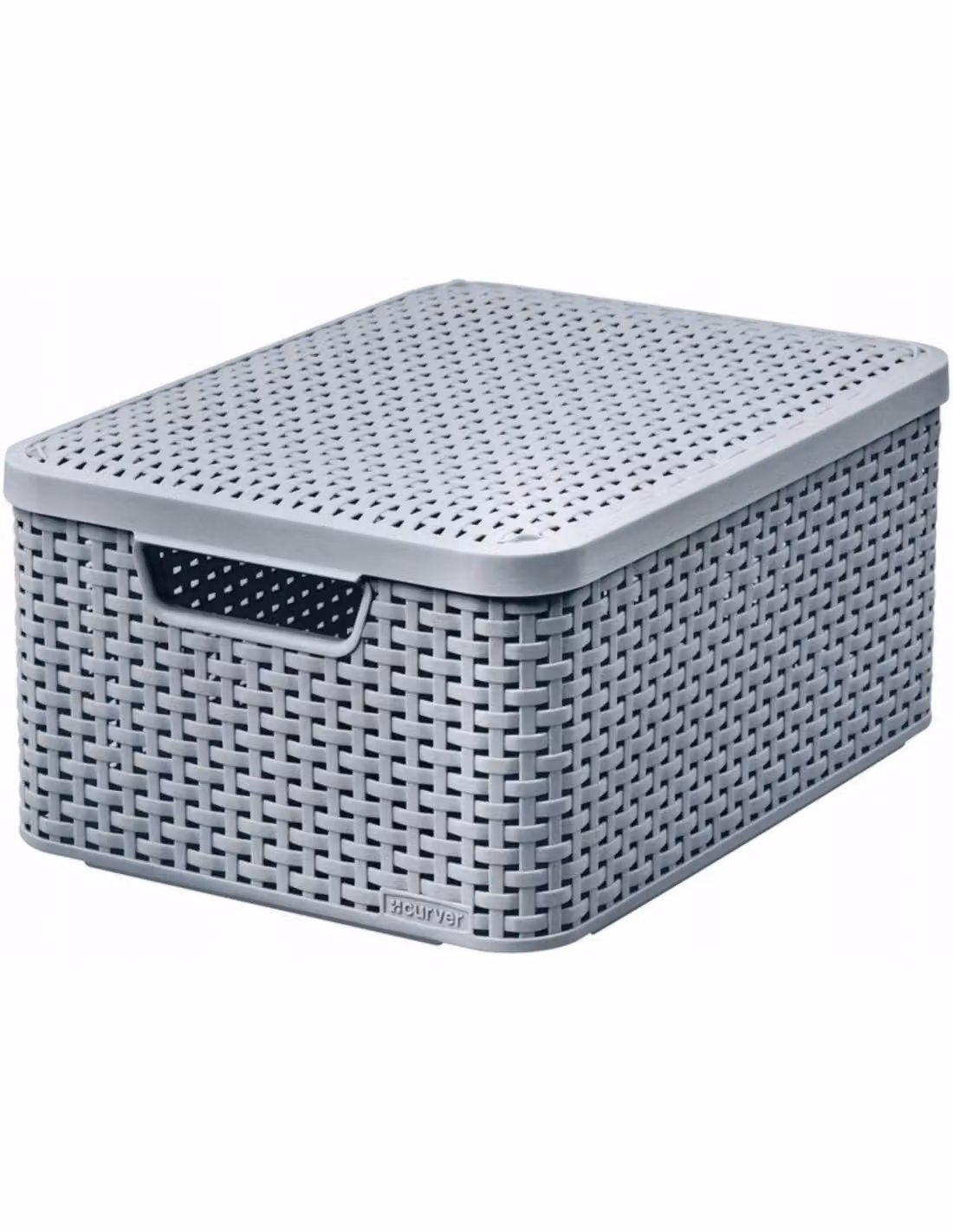 Cestino Curver L con coperchio 30L / Grigio chiaro