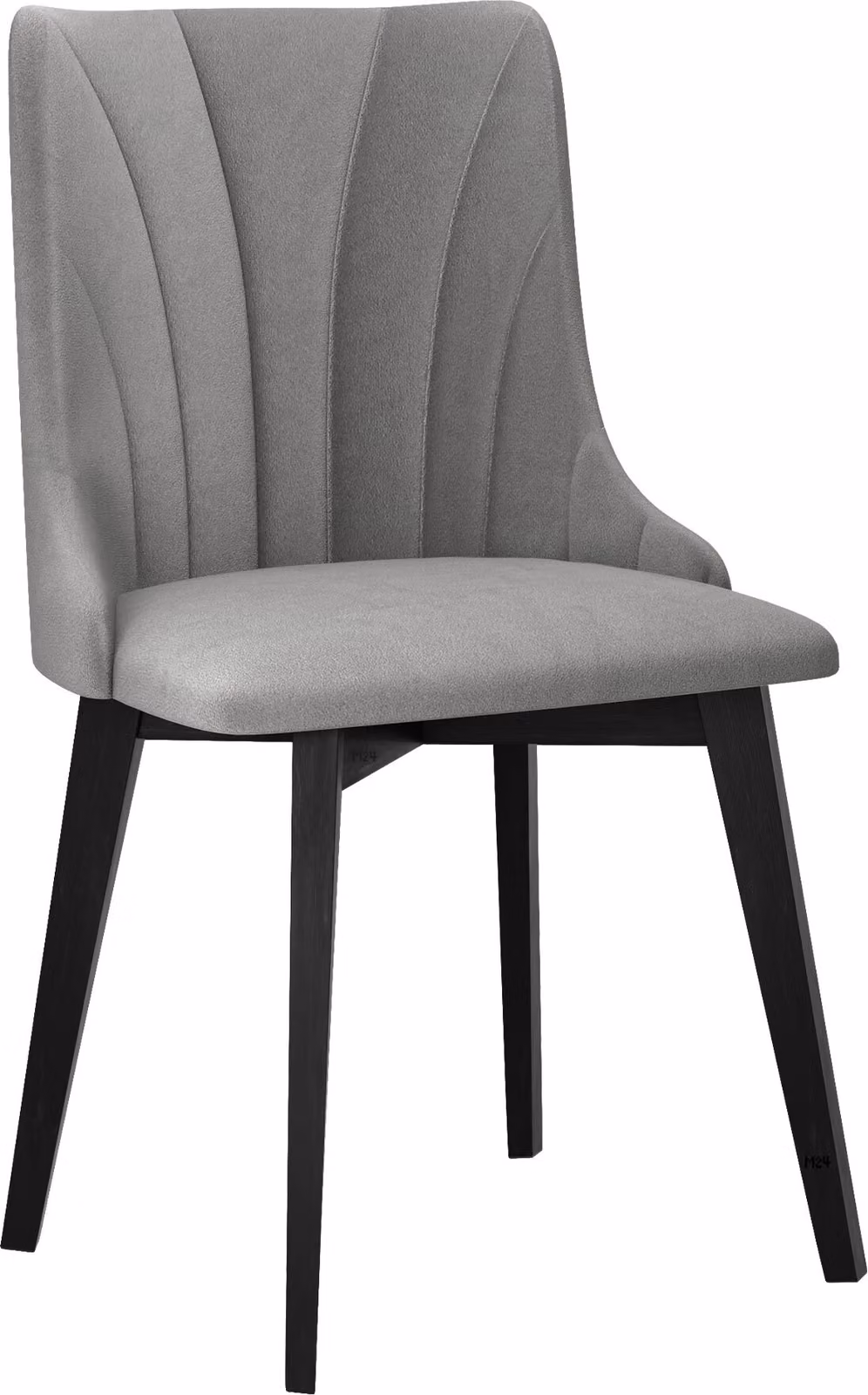 Sedia da pranzo imbottita AFTON 10 - nero / grigio chiaro