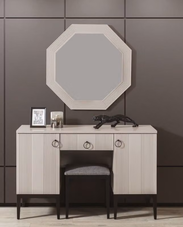Schminktisch mit Spiegel Schlafzimmer Set Modern Design Luxus