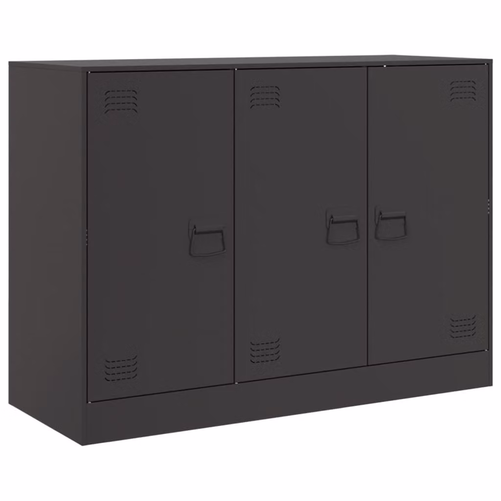 Credenza Nera 99x39x73 cm in Acciaio