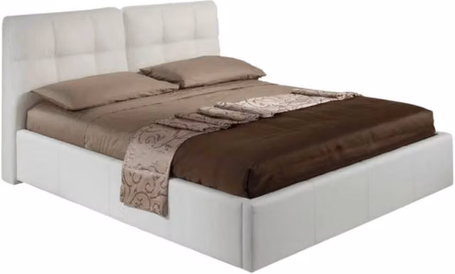Letto matrimoniale con contenitore Melia Effezeta Italia bianco L/P/H: 160 x 190 x 182 cm