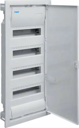 Quadro di distribuzione Volta UPV IP30 4R/ 48M porta bianca Hager VU48NE