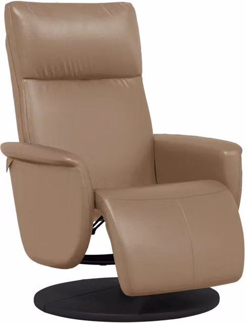 Poltrona | Sedia Relax Reclinabile con Poggiapiedi Cappuccino in Similpelle