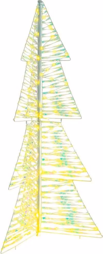 Albero di Natale con 160 LED Bianco caldo 150 cm PET