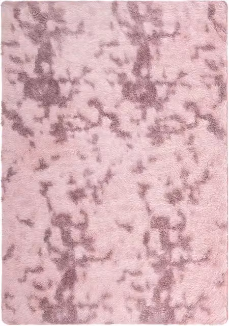 Tappeto Shaggy a Pelo Lungo NAVARRA Rosa Antico con Design Astratto Moderno L: 240 cm, P: 340 cm